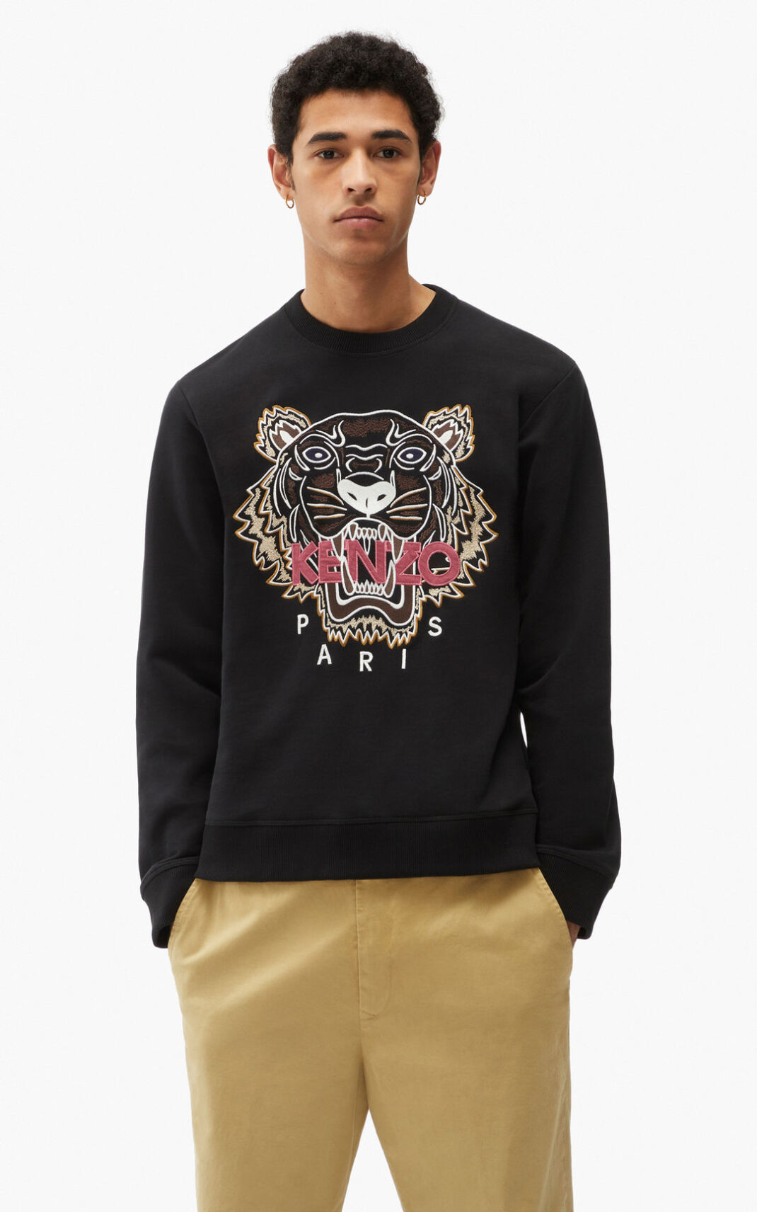 Kenzo Tiger Sweatshirt Black For Mens 5832SBXNM